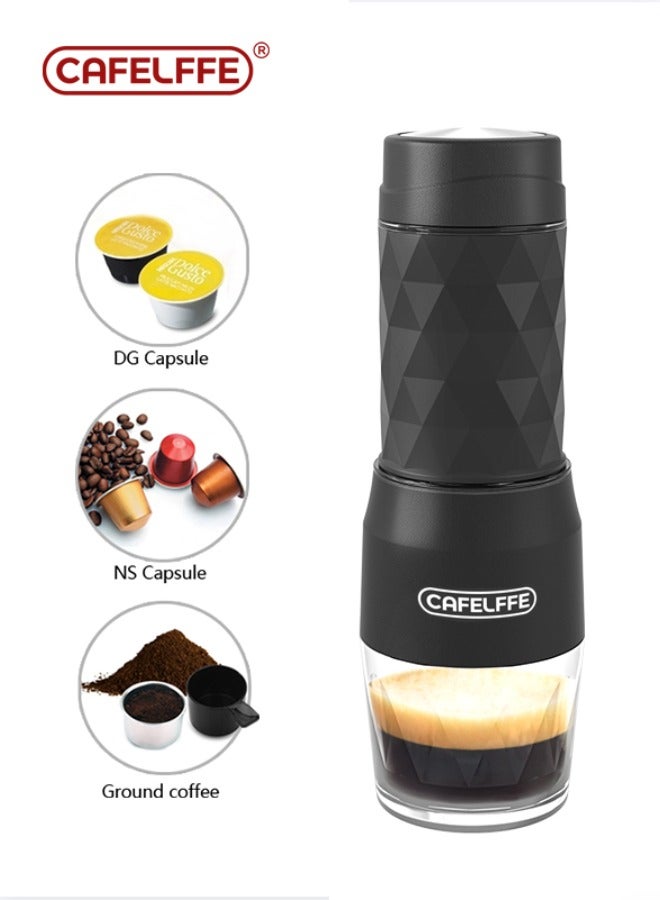 Cafelffe Espresso Machine,3 in Manual Portable Coffee Maker