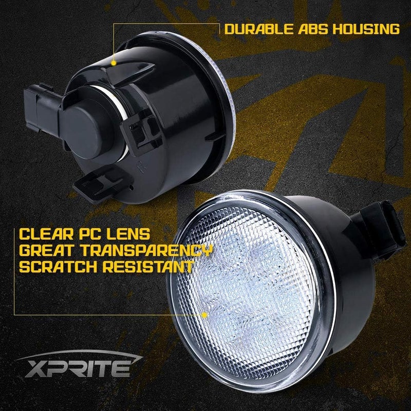 Xprite Amber Clear Lens LED Turn Signal Lights Plug & Play Assembly with Parking Funtion Compatible with 2007-2018 Jeep Wrangler JK & Wrangler Unlimited - Image 3