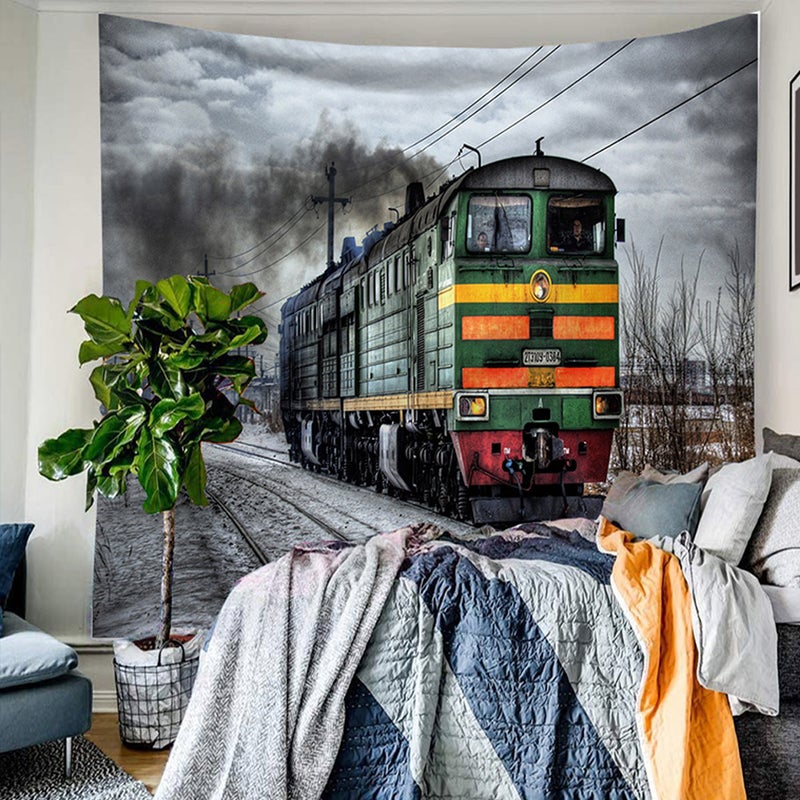 1pc Decorative Tapestry 3D Printed Vintage Background Cloth Wall Hanging for Home Dorm Apartment (Green) - Image 4