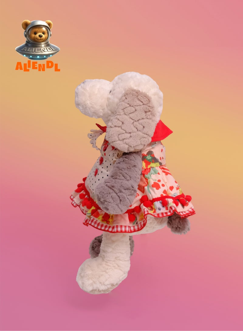 ALIENDL Loyal Pup – Plush Dog Stuffed Animal Toy for Baby Kids, Soft Cute Dog Dress Doll Gift Set with Removable Clothes & Pouch, Lovely Gift for Kids, Girls, Friends & Couples - Image 3