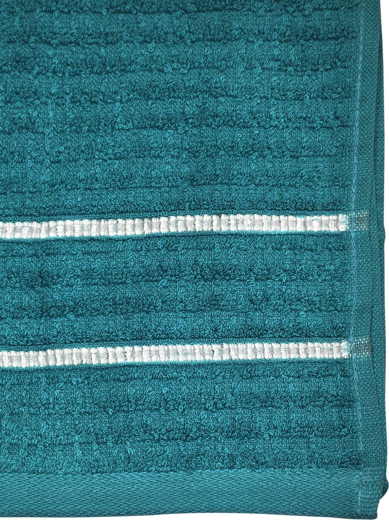 BIANCA Extra Plush Turkish Terry Towels -2pc Hand Towel Set (Mint-Tea) | 480 GSM l 100% Cotton Towel | Hand Towel, Gym Towel for Men Workout Solid-Teal - Image 5