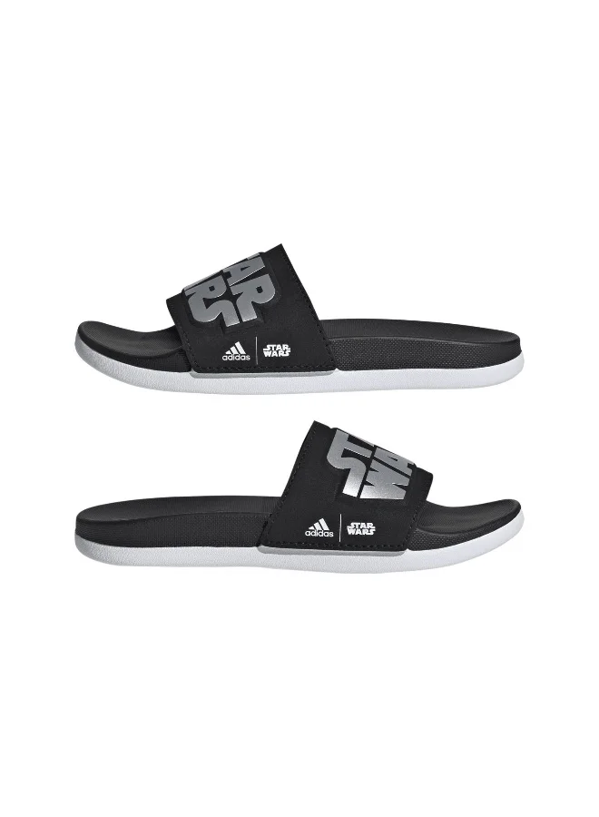 adidas أديليت كومفورت ستار وورز كيه صنادل رياضية سوداء
