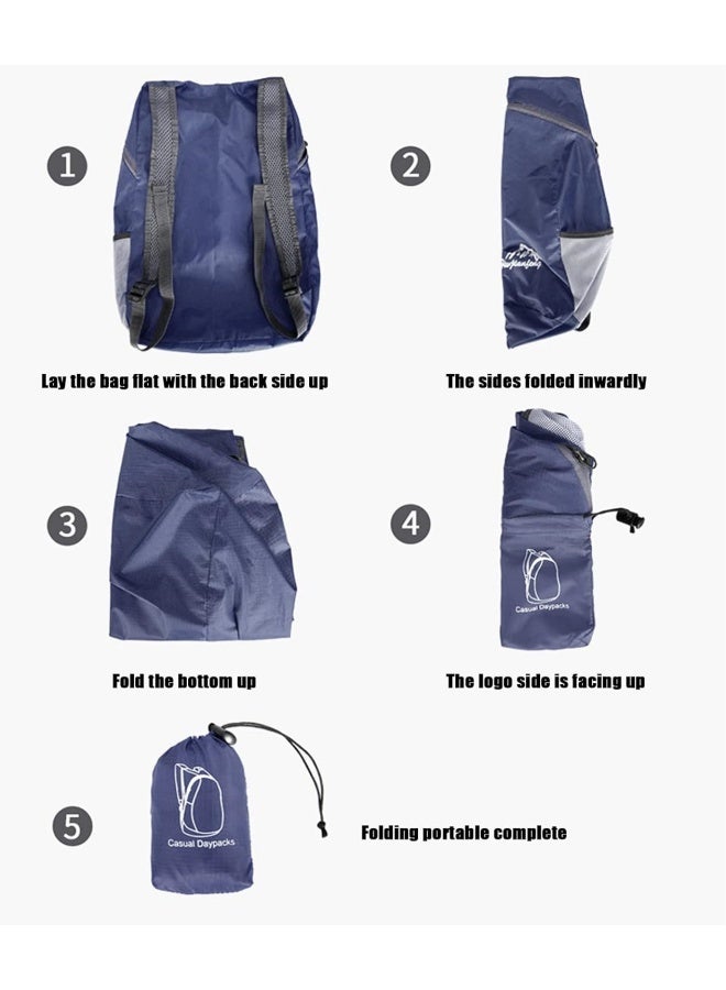 20L Ultra Lightweight Foldable Backpack Small Hiking Rucksack Ultralight Water Resistant Travel Packable Daypack for Men Women for Outdoor Sport Travelling Walking Hiking Camping Biking - Image 3