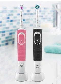 Oral-B فرشاة أسنان فيتاليتي 1+1 مجانية قابلة لإعادة الشحن مع قابس 3 دبابيس في الإمارات العربية المتحدة  - Image 4