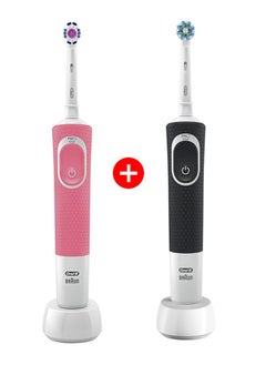 Oral-B فرشاة أسنان فيتاليتي 1+1 مجانية قابلة لإعادة الشحن مع قابس 3 دبابيس في الإمارات العربية المتحدة  - Image 2