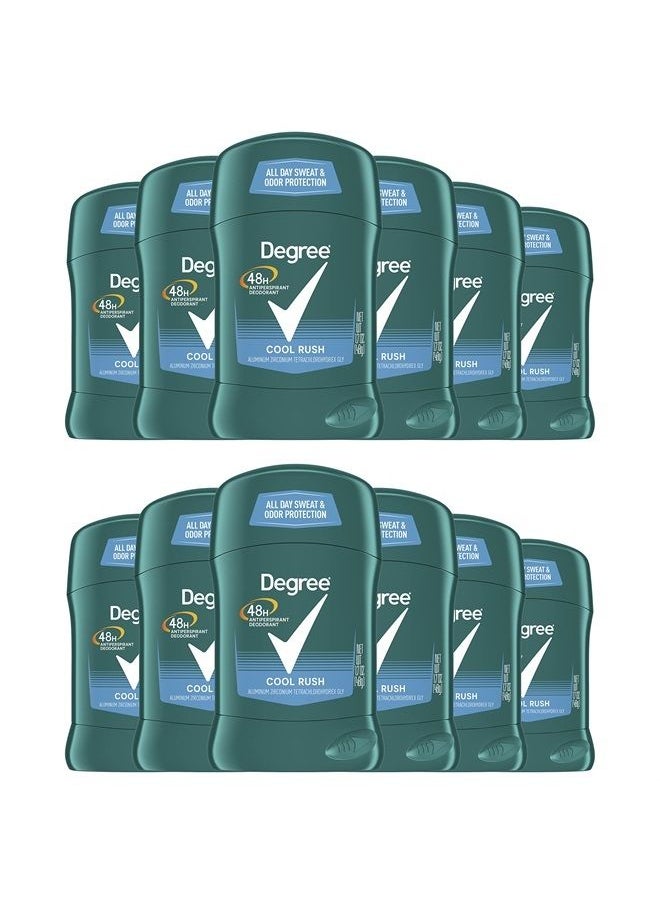 Degree Men - Original Protection Antiperspirant Deodorant 48-Hour Sweat & Odor Protection Cool Rush Antiperspirant For Men 1.7 oz, Pack of 12 - Image 1
