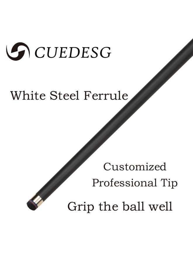 CUEDESG Carbon Fiber Pool Cue Stick 10.5mm/11.8mm/12.5mm,Low Deflection Pool Stick,Professional Cue Stick with Case… (Black_Linen Wrap_11.8mm) - Image 5