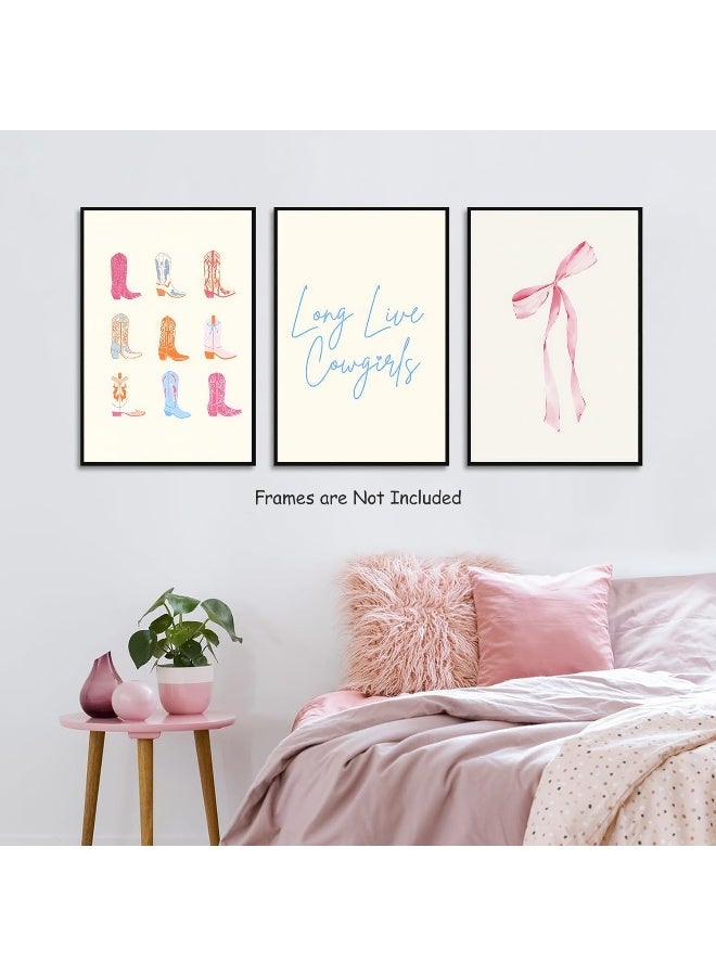 Djmwtb Cowgirl Bow Wall Art Set of 3 (Cowgirl Bow, 16"x24" Poster) - Image 3