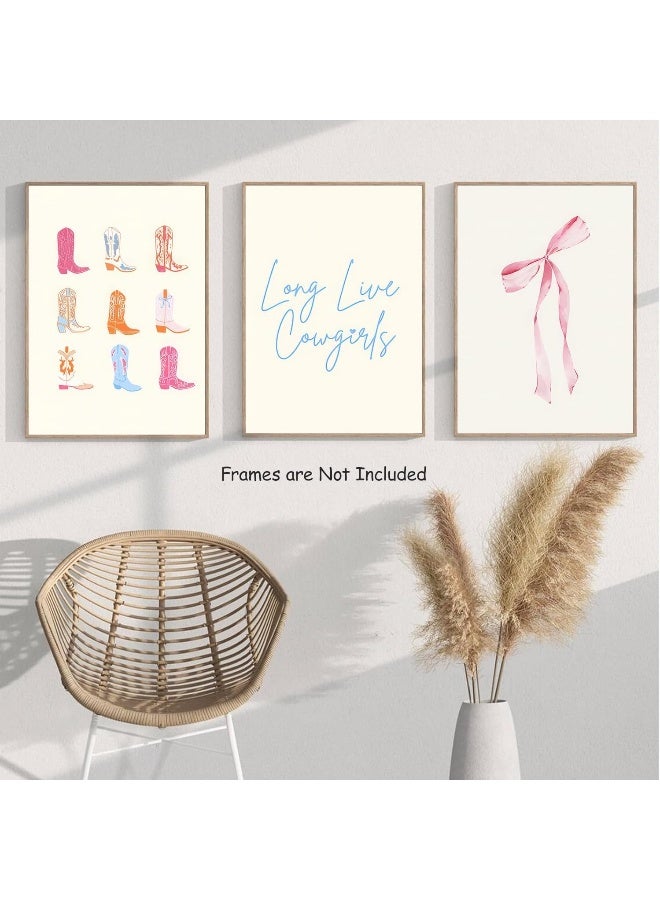 Djmwtb Cowgirl Bow Wall Art Set of 3 (Cowgirl Bow, 16"x24" Poster) - Image 4