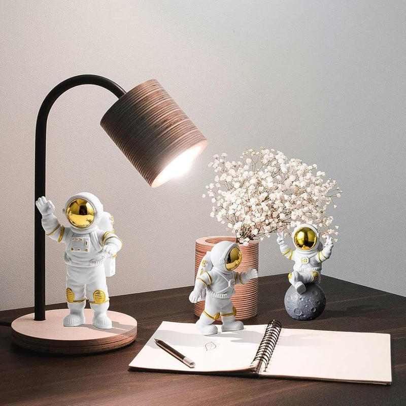 LYAROMIS Elegant Statues Decor Set, 3PCS Unique Polyresin Astronaut Figurines, Perfect Ornaments for Room, Car Dashboard, Office, Home Decor, Ideal Gift for Space Lovers - Image 5