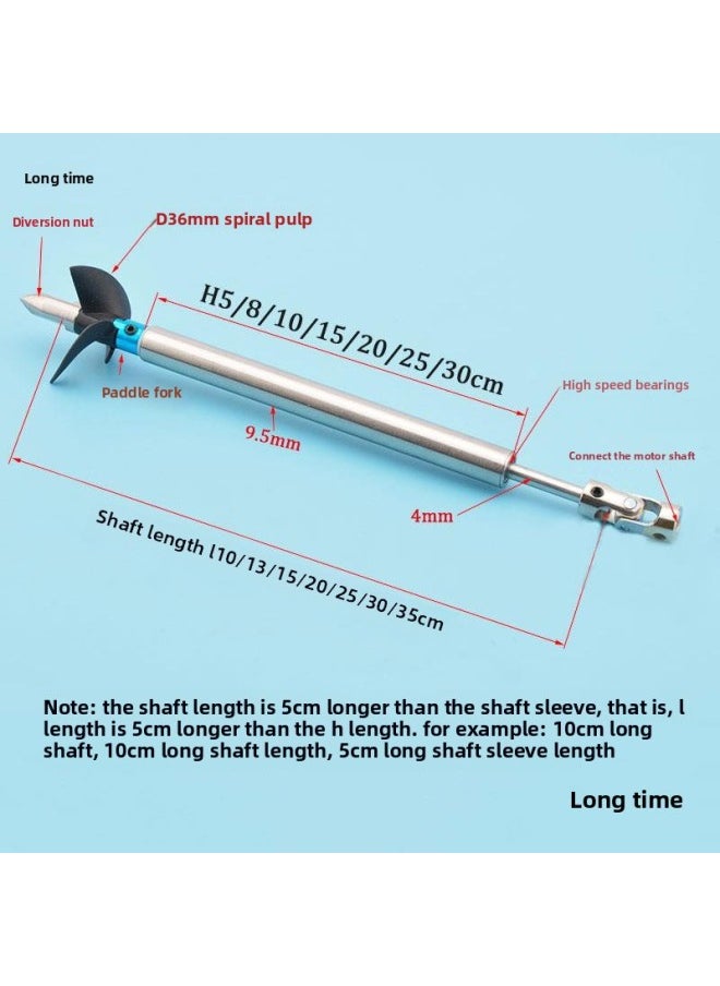 null - 4mm Boat Shaft Assembly Model Boat Drive Shaft Stainless Steel Shafting Assembly With Nylon Propeller And Universal Joint-Color:Shaft Length 25cm/shaft Sleeve 20cm-Specifications:3.175mm Motor Shaft - Image 1