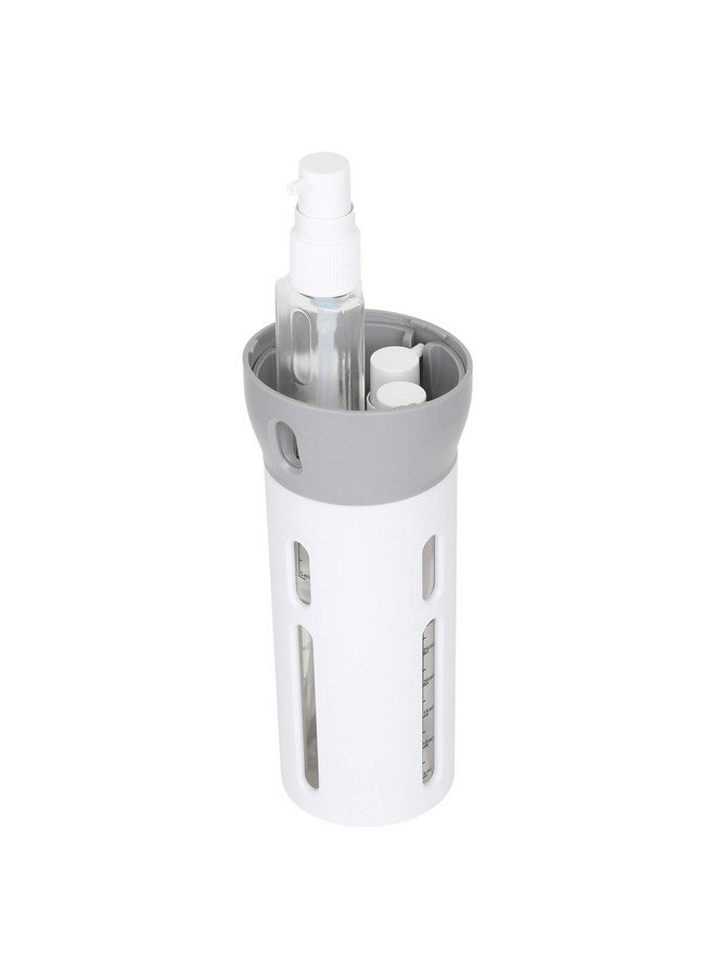 Travigo Travigo 4-in-1 Travel Dispenser Bottle Set, Includes Four 40 mL Cosmetic Toiletries TSA Approved Refillable Leakproof Liquid Containers for Shampoo, Lotions, Skincare, Makeup Products (Gray, Plastic) - Image 3