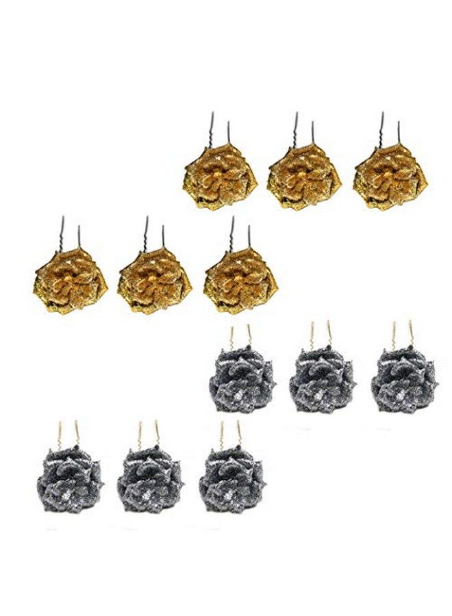 Rapidsflow Bridal Hair Accessories Fancy Juda Pins for Bun Decoration for Women (Multicolour Big) - Image 1