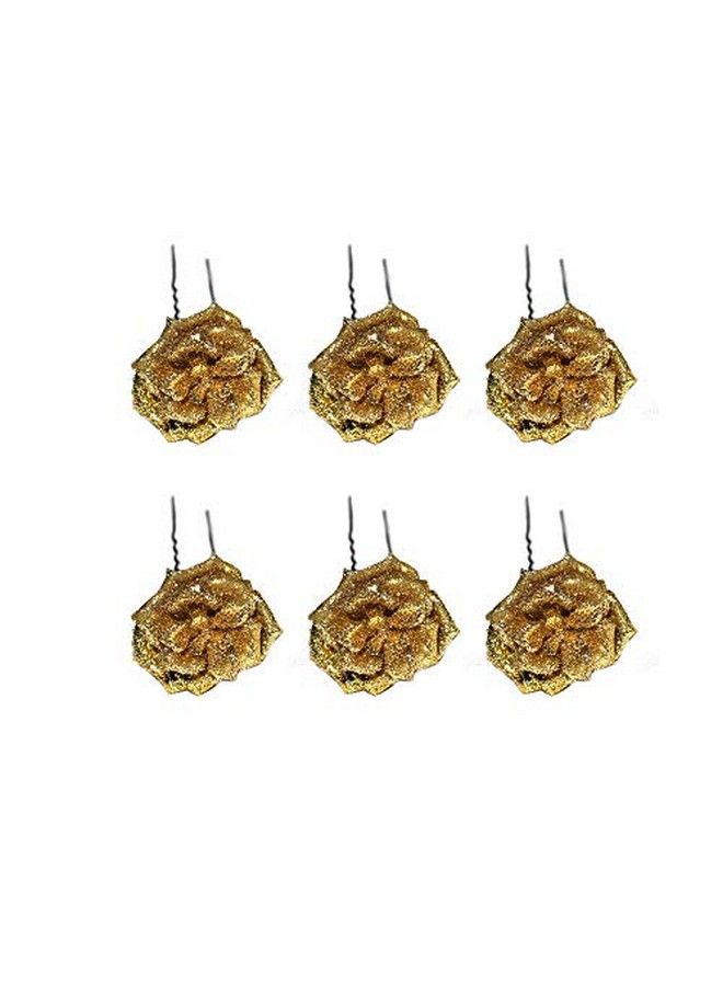 Rapidsflow Bridal Hair Accessories Fancy Juda Pins for Bun Decoration for Women (Multicolour Big) - Image 4