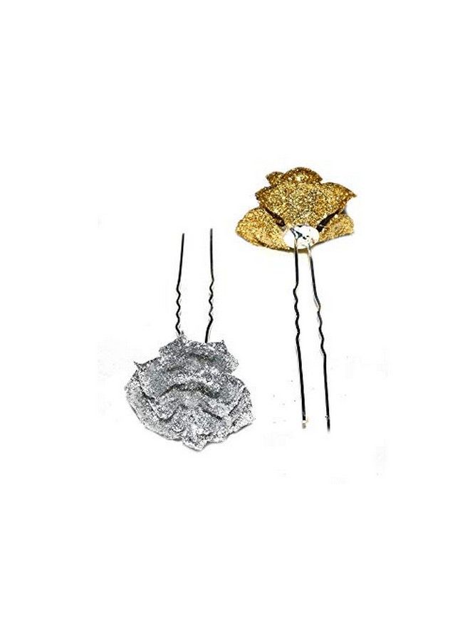 Rapidsflow Bridal Hair Accessories Fancy Juda Pins for Bun Decoration for Women (Multicolour Big) - Image 5