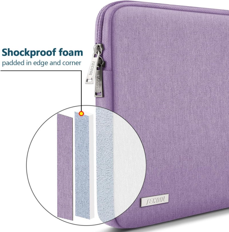 تيكول حقيبة كمبيوتر محمول مقاس 14 بوصة، غطاء واقٍ لأجهزة HP EliteBook Pavilion Dell Lenovo Thinkpad Acer Chromebook Notebook مقاس 14 بوصة، MacBook Air 15 M3 M2، حقيبة كمبيوتر مقاومة للماء، أرجواني - Image 5