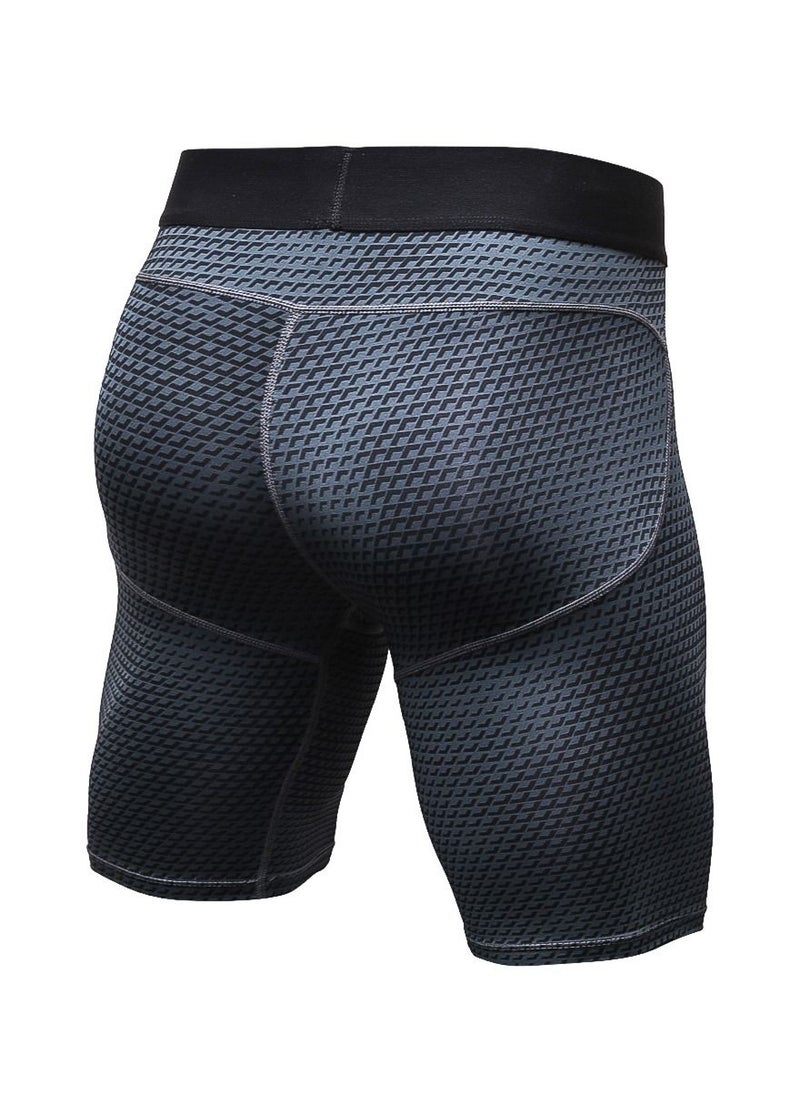 Loquat - Men Quick Dry Breathable Elastic Running Shorts Black - Image 1