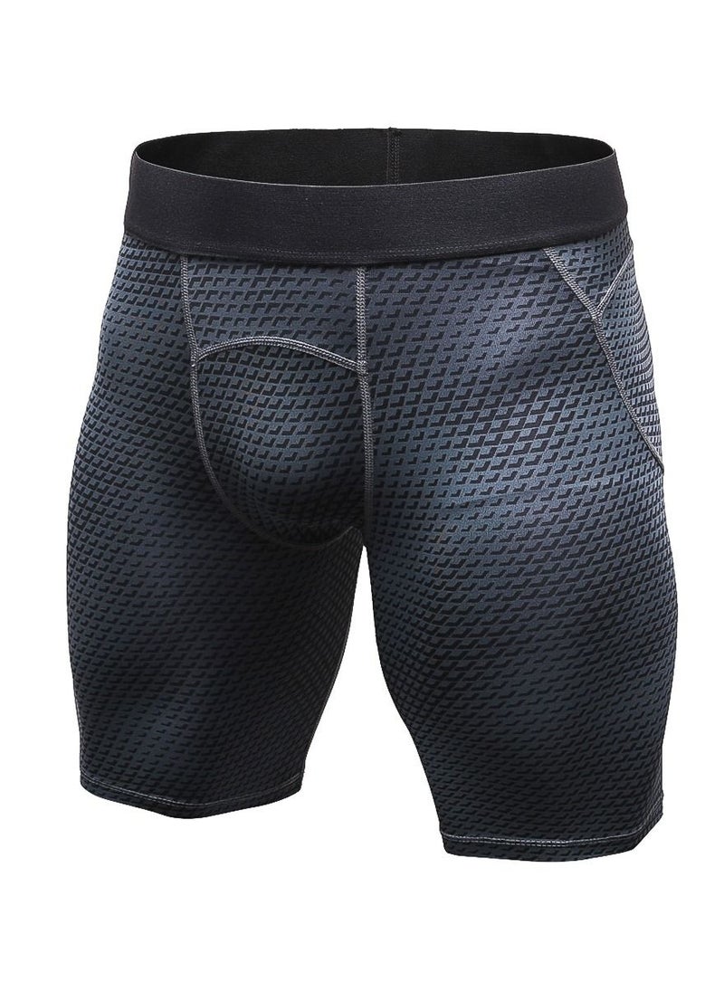 Loquat - Men Quick Dry Breathable Elastic Running Shorts Black - Image 1