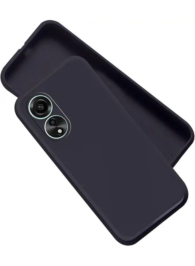 Protective Cover For Oppo  A78 4G , Slim Fit Soft Back TPU Case Flexible Silicone Cover Compatible For Oppo A78 4G - Black
