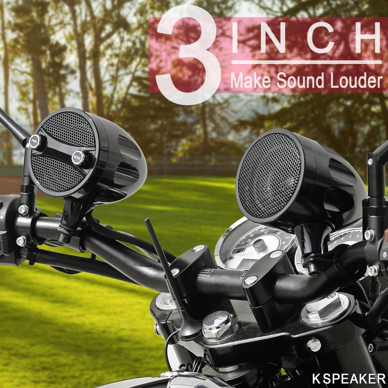 KSPEAKER Bluetooth Motorcycle Speakers - Waterproof, 200W RZR Speakers for ATV, UTV, Golf Cart & Jet Ski - Image 2