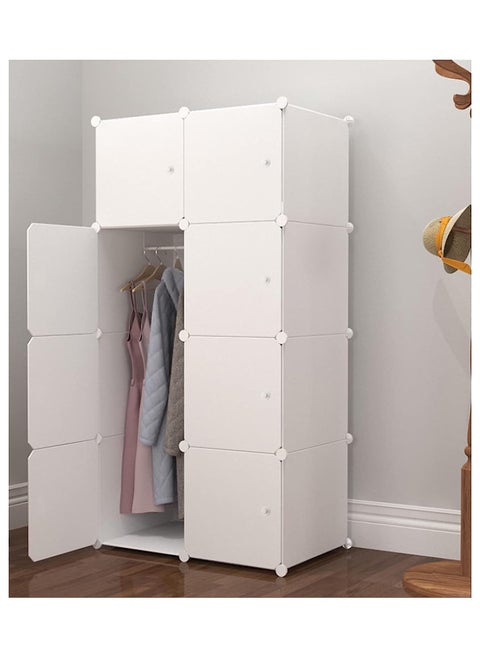 Portable Wardrobe Closets, Combination Storage Cabinet with Door, Closet Storage for Bedroom