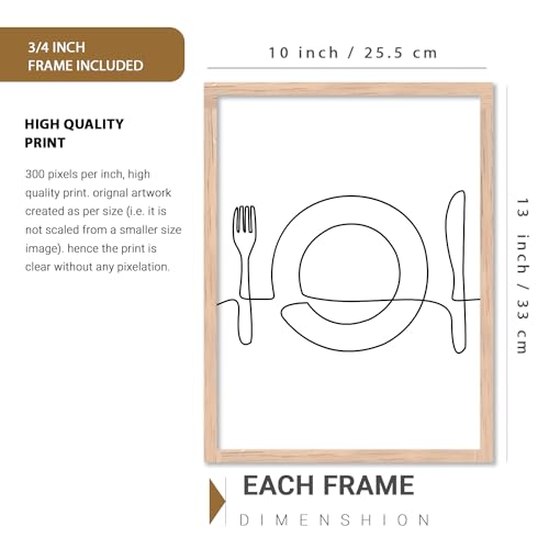 kotart Restaurant Theme Digital Painting for Kitchen Restaurant Cafe Wall Decoration - Minimal Wall Art Prints for Dinning Room Decor (10X13 INCH, F) - Image 2