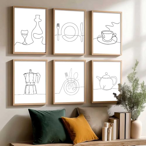 kotart Restaurant Theme Digital Painting for Kitchen Restaurant Cafe Wall Decoration - Minimal Wall Art Prints for Dinning Room Decor (10X13 INCH, F) - Image 1
