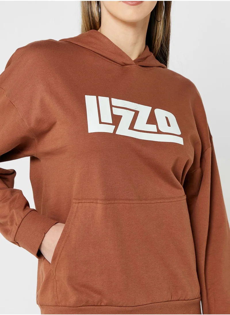 Lizzo Logo Pocket Detail Hoodie