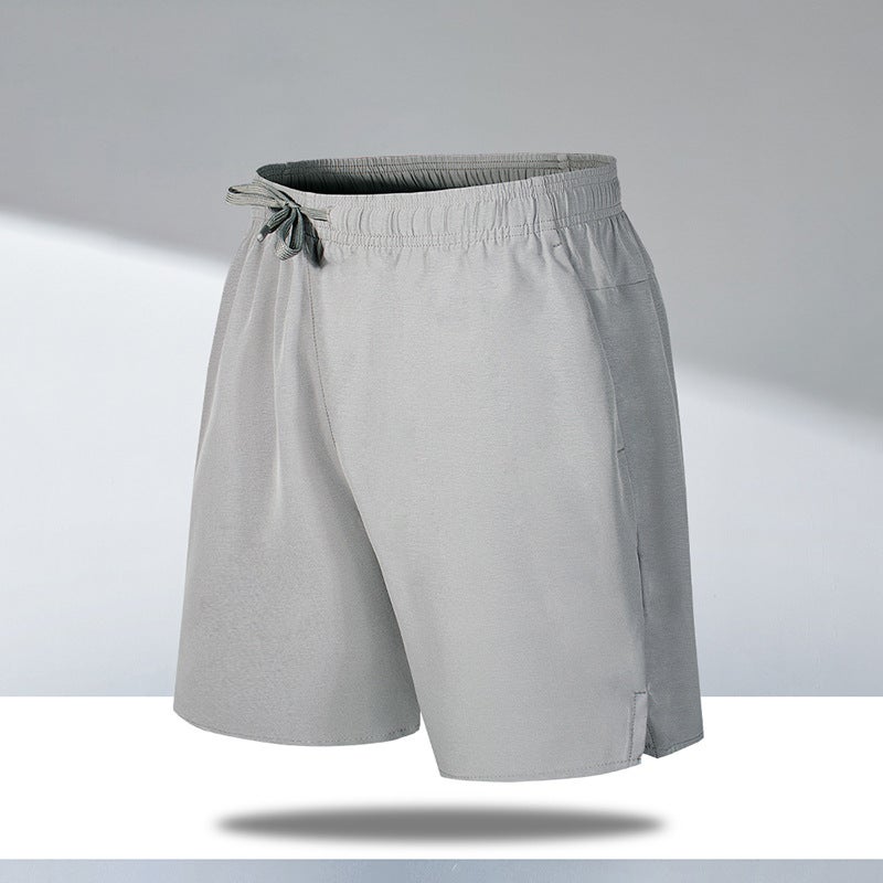 Summer Unisex Tennis Badminton Shorts Quick-Dry Drawstring CV01 light gray 