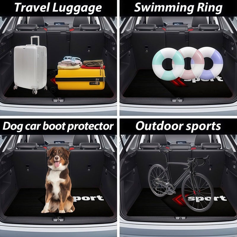1 Pc Sport Style Car Trunk Mat Made of Polyester Fiber Sleek Modern Design Durable Easy To Clean Fits Most Car Trunks - Image 5