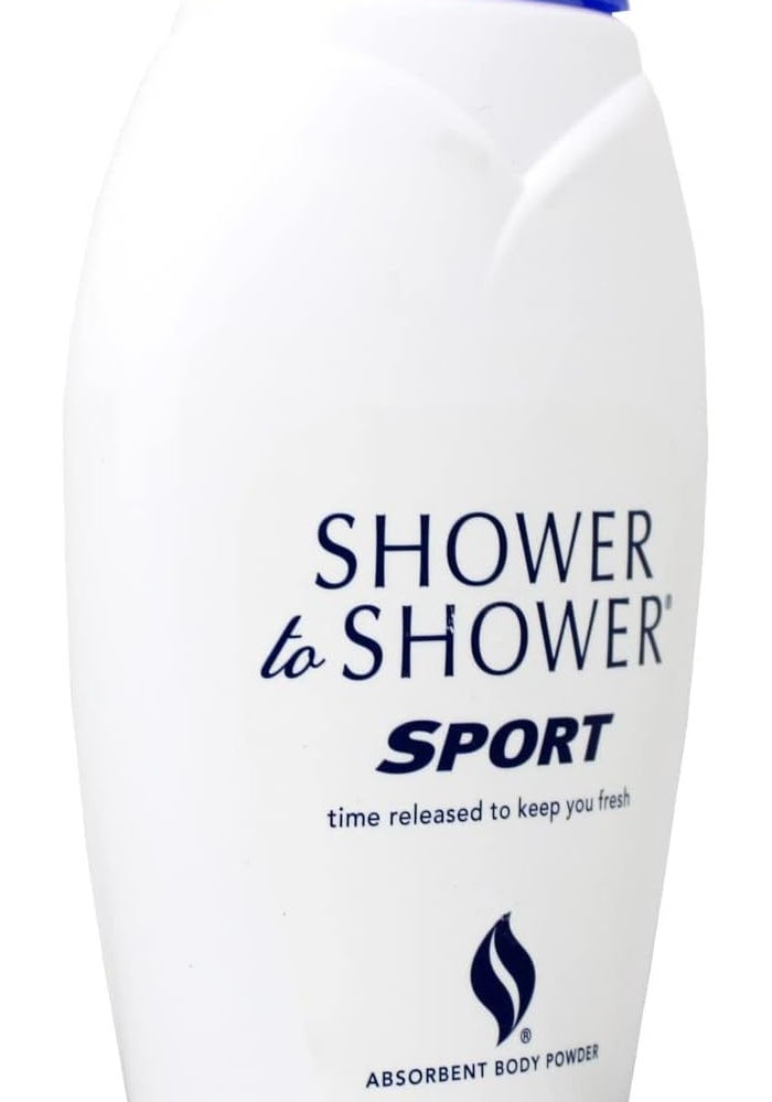 Shower To Shower Absorbent Body Powder - Sport, 8 oz (226 g) for Active Freshness - Image 2