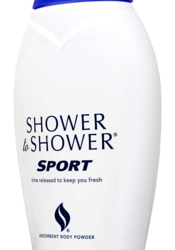 Shower To Shower Absorbent Body Powder - Sport, 8 oz (226 g) for Active Freshness - Image 4