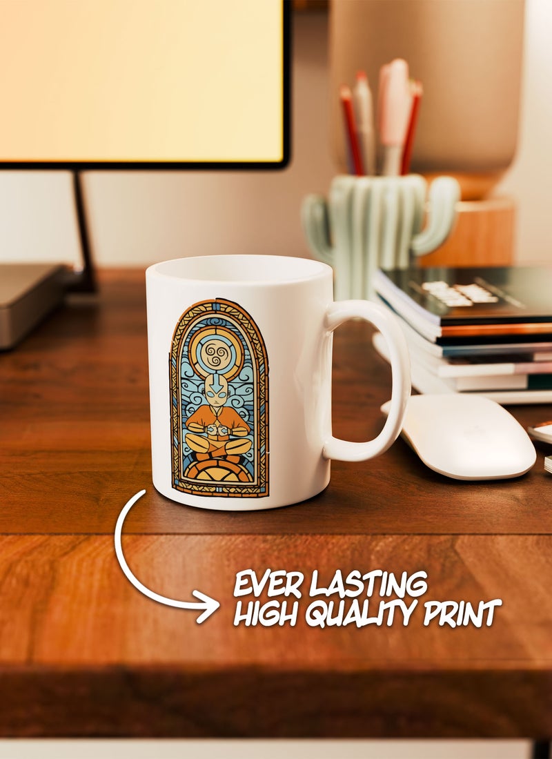 LOUD UNIVERSE White Ceramic Coffee Mug Cute Avatar Aang Cure Last Airbender Cartoon Ceramic Tea Cup - Image 2