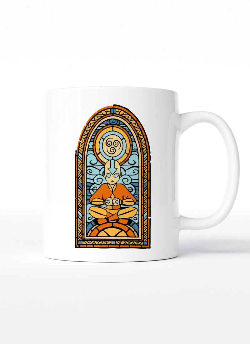 LOUD UNIVERSE White Ceramic Coffee Mug Cute Avatar Aang Cure Last Airbender Cartoon Ceramic Tea Cup - Image 1