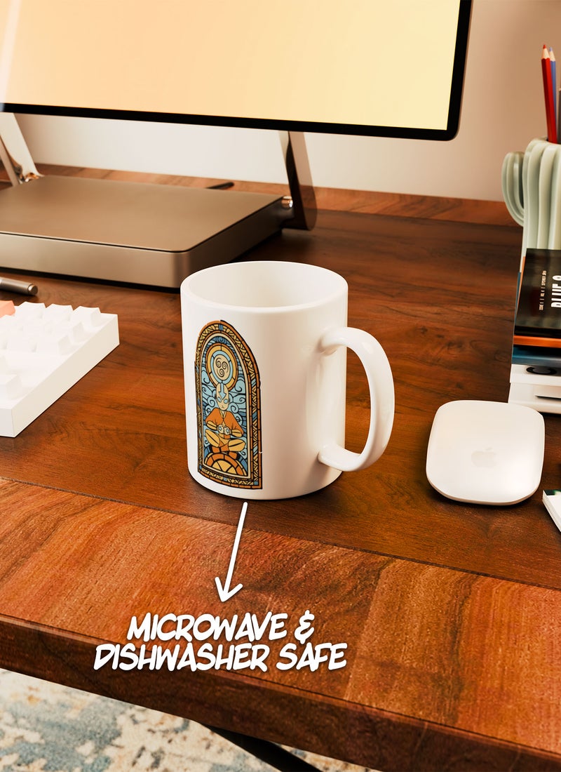 LOUD UNIVERSE White Ceramic Coffee Mug Cute Avatar Aang Cure Last Airbender Cartoon Ceramic Tea Cup - Image 4