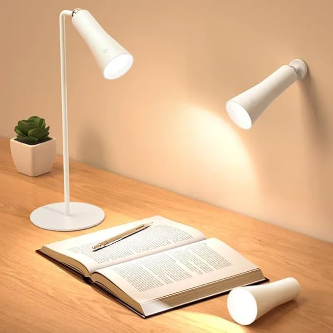 ONTRIP ONTRIP 4 in 1 Rechargeable LED Desk Lamp Dimmable 360 Rotating Magnetic Brightness Reading Lamp USB C Charging Table Lamp Clip Light Flashlight for Study Reading Lamp de Chevet Multicolour - Image 2
