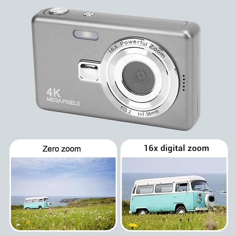 4K 50MP Digital Camera With 16X Zoom 2 4 Inch IPS Screen No Memory Card - Image 5