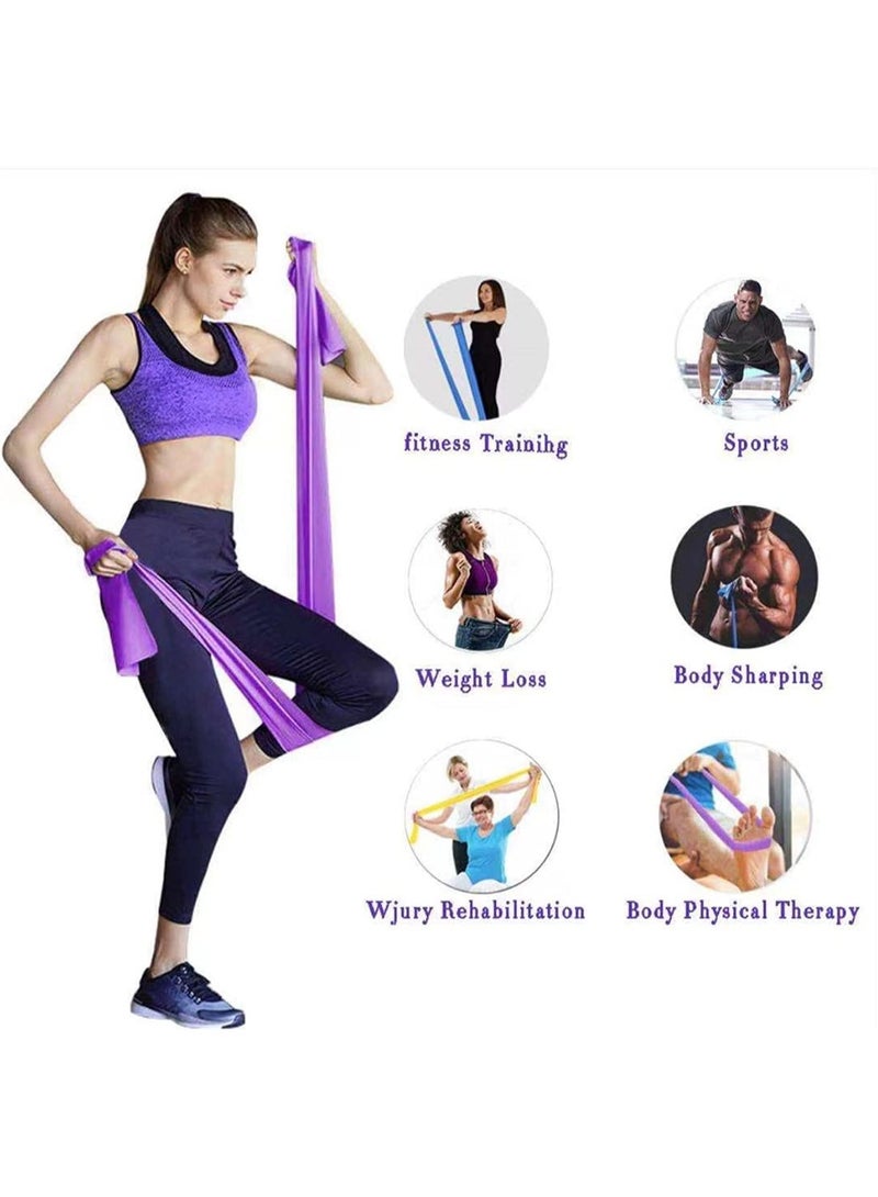 ساكن مجموعة من 3 أشرطة مقاومة للجزء العلوي والسفلي من الجسم، مجموعة أشرطة مقاومة لتمارين القوة واللياقة البدنية، تمارين البيلاتس والتمدد واليوغا، العلاج الطبيعي واللياقة البدنية - Image 3