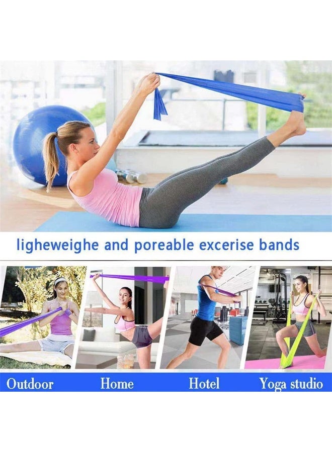 ساكن مجموعة من 3 أشرطة مقاومة للجزء العلوي والسفلي من الجسم، مجموعة أشرطة مقاومة لتمارين القوة واللياقة البدنية، تمارين البيلاتس والتمدد واليوغا، العلاج الطبيعي واللياقة البدنية - Image 4