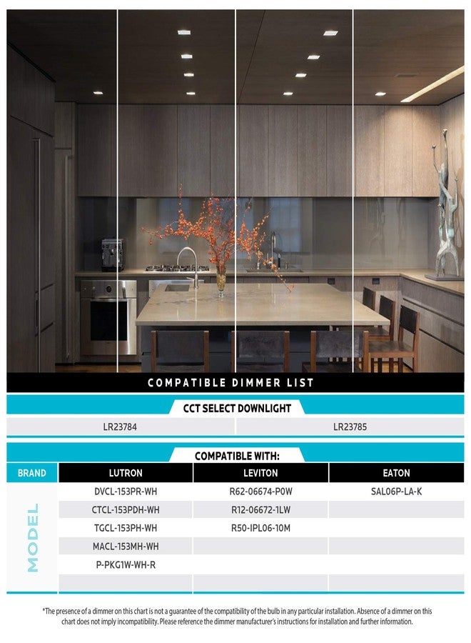 LUXRITE 4 Inch Square Recessed LED Can Lights, CCT Color Temperature Selectable 2700K | 3000K | 3500K | 4000K | 5000K, Dimmable Recessed Lights, 750 Lumens, CRI 90, Energy Star, Wet Rated (4 Pack) - Image 5