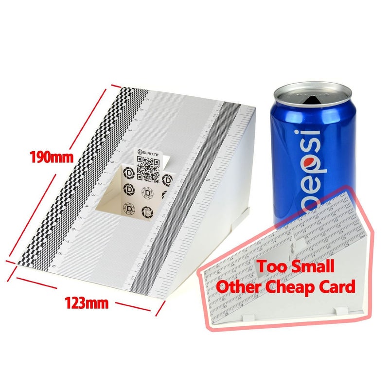 DSLRKIT Lens Focus Calibration Tool Alignment Ruler Folding Card(Pack of 2) - Image 2