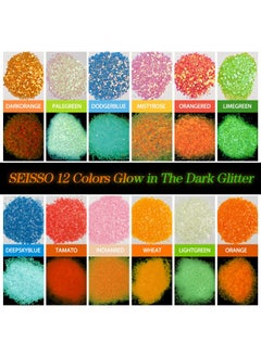 N The Dark Glitter, Seisso 12 Bottles Luminous Glitter With Uv Flashlight Set, 10G/Bottle Chunky Glitter Powder For Resin Arts Crafts, Body Face Nail Glitter, Tumbler Slime Glitter - pzsku/Z8C40EA3B22E1F67FC23FZ/45/_/1734347522/2e2b9b82-5259-4c2b-941a-54132acf8312