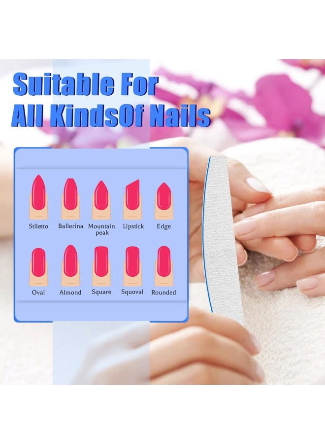 BLESWIN 12 PCS Nail Files for Acrylic Nails, 80/80 Grit Nail File for Poly Nail Extension Gel Emery Boards Nail Files Doubled Sides Coarse Washable Nail File Manicure Tools for Home and Salon Use - Image 5