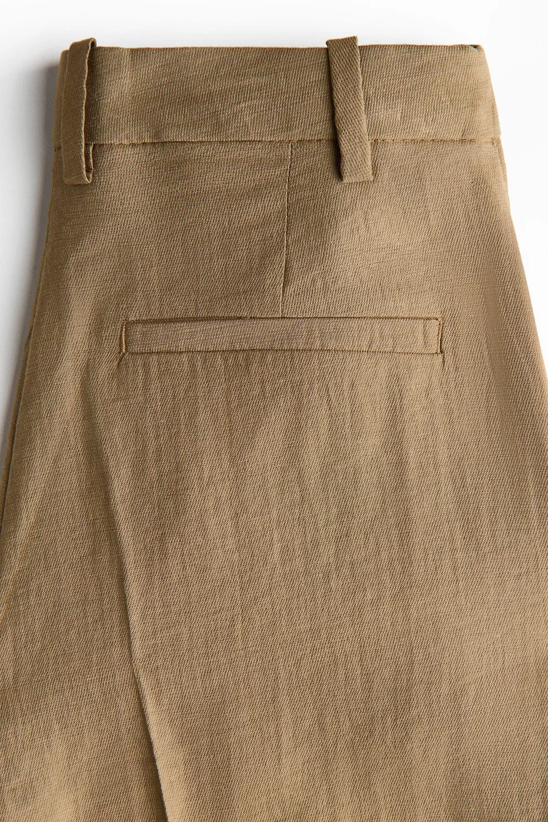 H&M  Tailored linen-blend culottes for Women | Best Price UAE