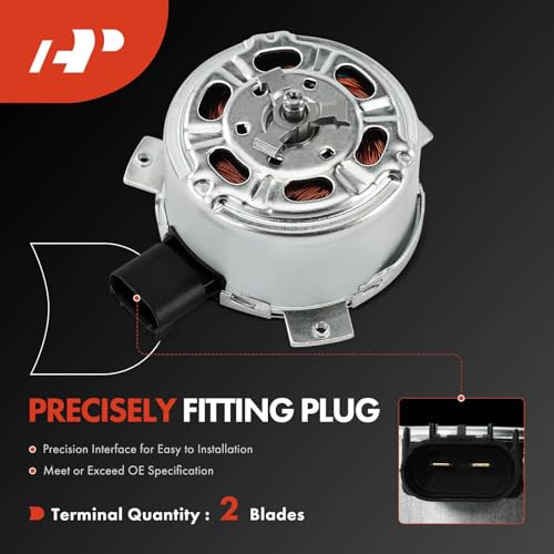 A-Premium Radiator Fan Motor Compatible with Chevrolet, GMC & Cadillac Models - Silverado 1500 2010-2013, Tahoe 2010-2014, Avalanche 2010-2013, Suburban 2500, Sierra 1500, Yukon XL, Escalade ESV EXT - Image 3