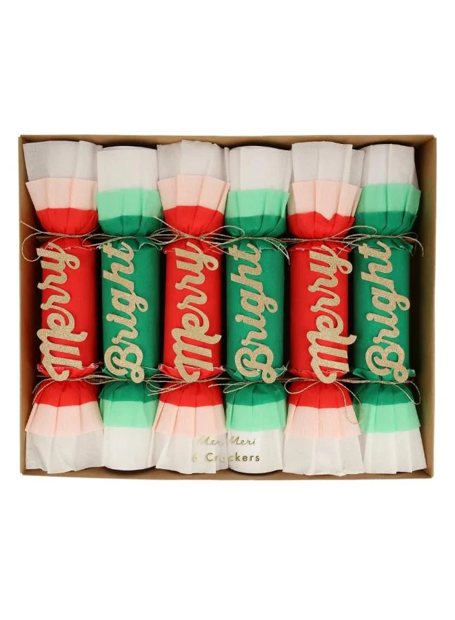 Merry & Bright Christmas Crepe Crackers