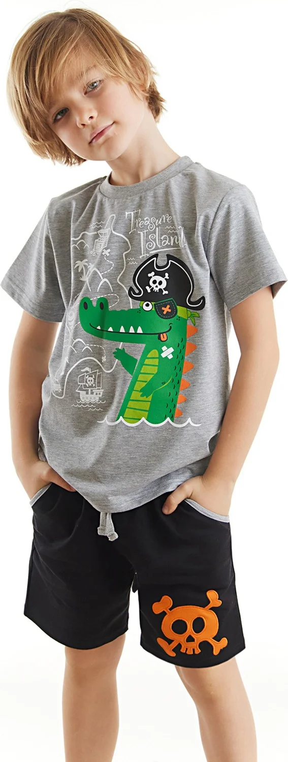 Denokids Pirate Crocodile Boy T-shirt Shorts Set