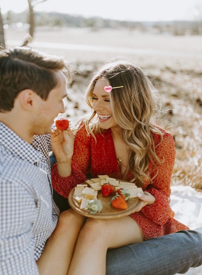 اتش اس دبليو اي مشابك شعر على شكل قلب، دبابيس شعر لطيفة على شكل قلب XOXO، مشابك شعر مرحة على شكل قلب، إكسسوارات تصفيف الشعر، مناسبة لحفلات أعياد الميلاد والذكرى السنوية، 12 قطعة - Image 3