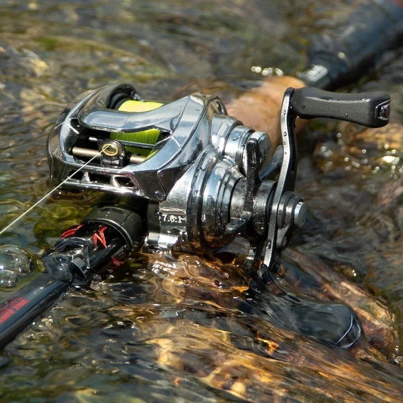 Deukio DC Baitcasting Reel, Magnesium Alloy Body 7.2:1 8+1BB Electronic Brake Fishing Reel Electronic Brake Band, Q3-Right - Image 5
