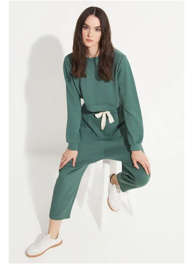 JUNE June Sweatpant & Sweatshirt Set Teal